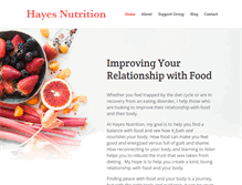 Tablet Screenshot of hayes-nutrition.com